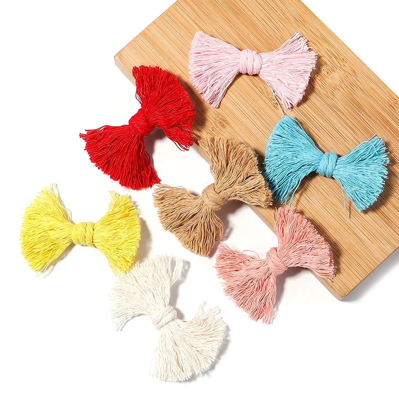 50pcs/Lot 60mm Bow Tie Shape Cotton Thread Fabric Tassel DIY Pendant For Jewelry Making DIY Earring Brooch Hair Accessories
50pcs/Lot 60mm Bow Tie Shape Cotton Thread Fabric Tassel DIY Pendant For Jewelry Making DIY Earring Brooch Hair Accessories
