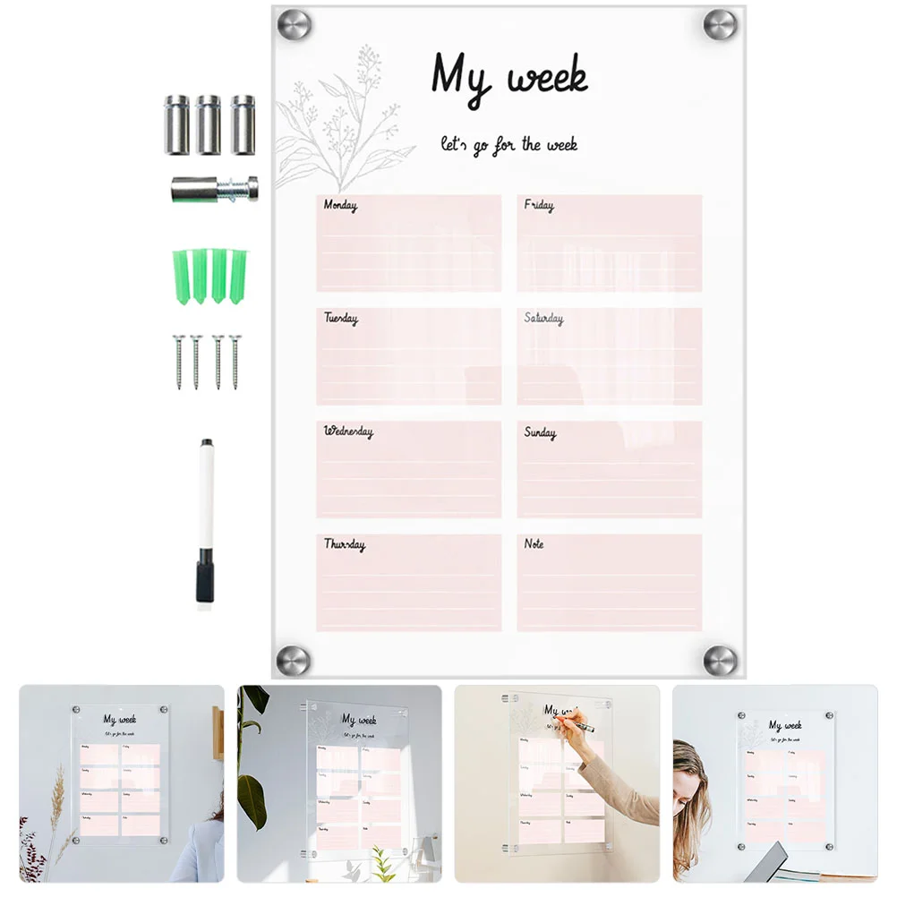Acrylic Chart Board Clear Handwritten Boards Weekly Planner Decor Office Supplies Magnetic Fridge Whiteboard
Acrylic Chart Board Clear Handwritten Boards Weekly Planner Decor Office Supplies Magnetic Fridge Whiteboard
