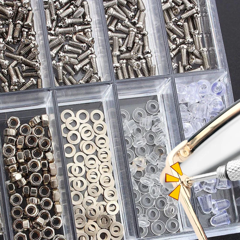 1000pcs Glasses Tiny Screws With Screwdriver Repair Kit Complete Glasses Stainless Screws Mini Screws Set for PC Phone Watches
1000pcs Glasses Tiny Screws With Screwdriver Repair Kit Complete Glasses Stainless Screws Mini Screws Set for PC Phone Watches