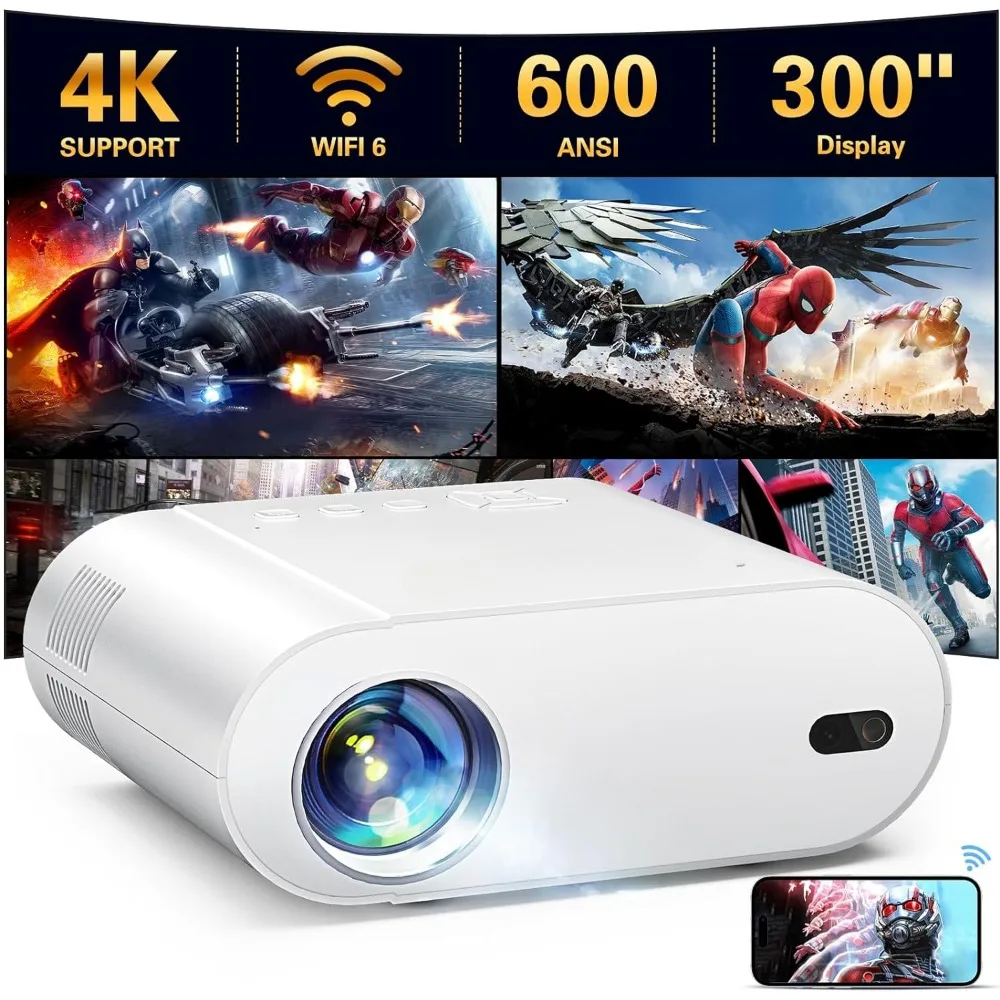 Projectors,4K Projector, with WiFi and Bluetooth, Mini Projector with Auto Keystone and Remote Focus,Smart Home Projectors
Projectors,4K Projector, with WiFi and Bluetooth, Mini Projector with Auto Keystone and Remote Focus,Smart Home Projectors