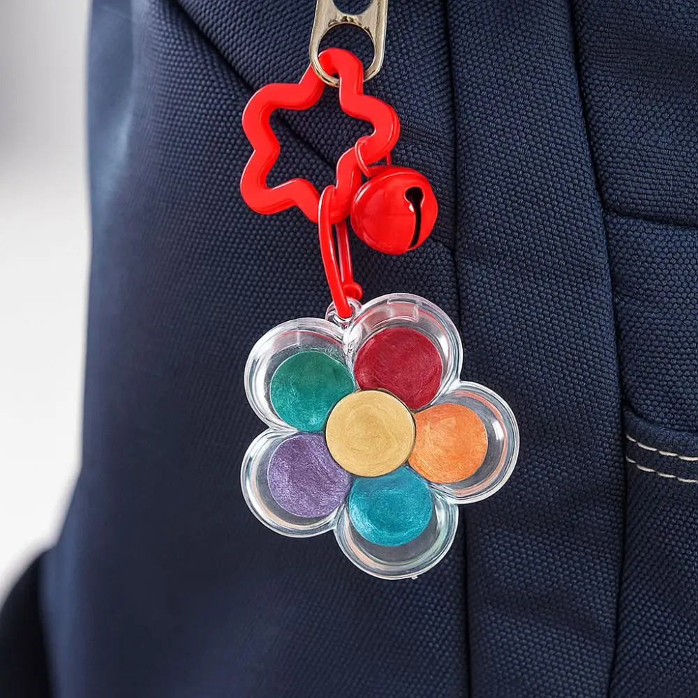 Multicolour Flower Paint Box Keychain Pearlescent Cute Portable Keychain Decorative with A Bell Watercolor Box Keychain
Multicolour Flower Paint Box Keychain Pearlescent Cute Portable Keychain Decorative with A Bell Watercolor Box Keychain