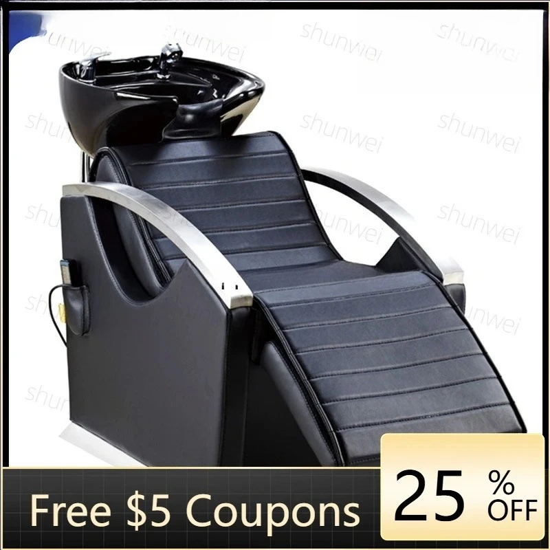 PYH Hair Salon Retro Sitting Shampoo Bed Barber Shop Salon Special Semi-Lying Shampoo Bed
PYH Hair Salon Retro Sitting Shampoo Bed Barber Shop Salon Special Semi-Lying Shampoo Bed