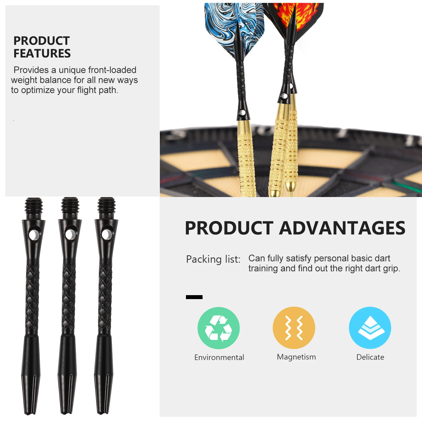 12Pcs Aluminium Alloy Dart Shafts Non Slip Knurled Surface Durable Replacement Medium Length Standard Thread Steel Tip Game 
12Pcs Aluminium Alloy Dart Shafts Non Slip Knurled Surface Durable Replacement Medium Length Standard Thread Steel Tip Game