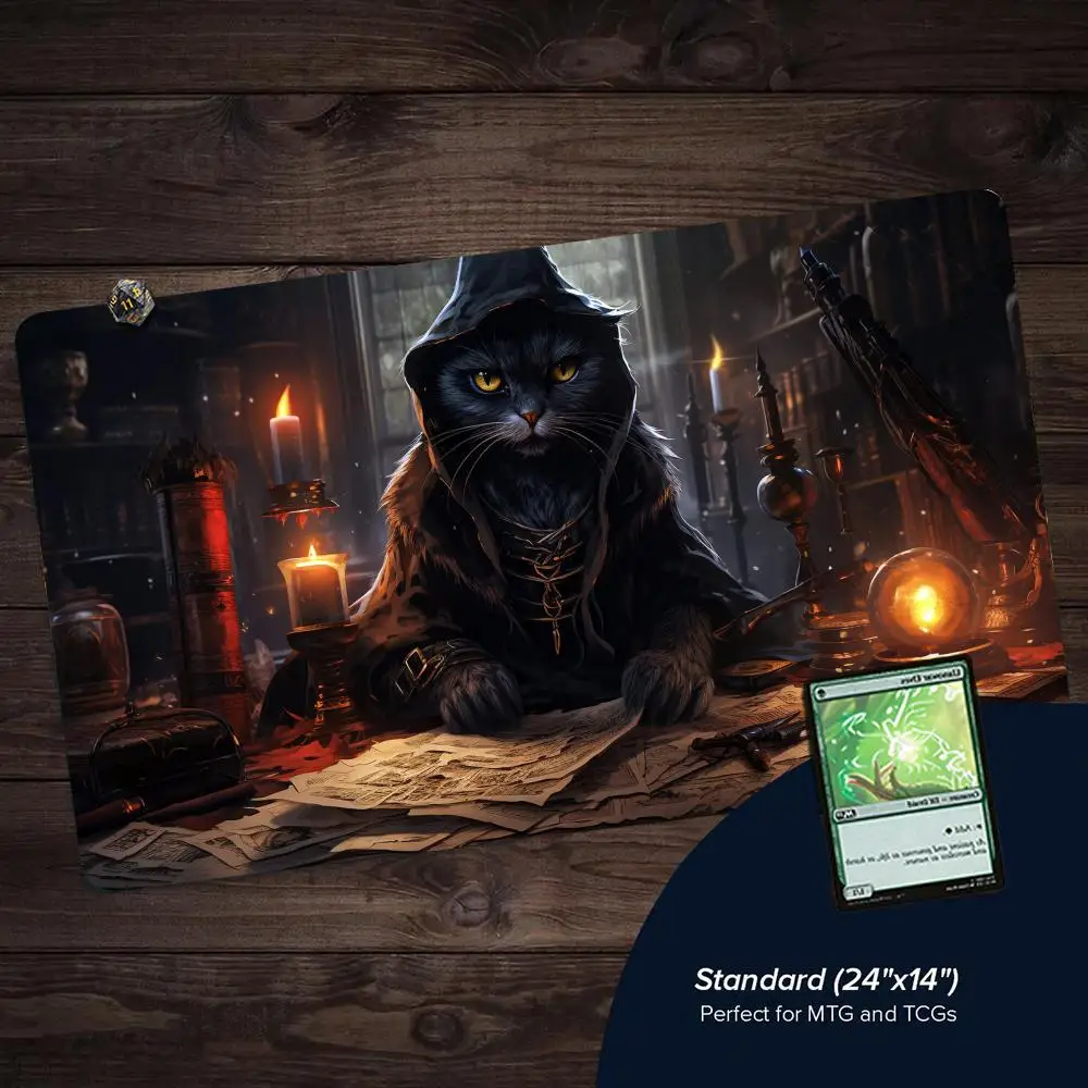 Stunning Black Cat Wizard MTG Playmat 35X60CM Magic Card Battle Mat Non-Slip Durable Stitched Edge mtg rug Tabletop playmat
Stunning Black Cat Wizard MTG Playmat 35X60CM Magic Card Battle Mat Non-Slip Durable Stitched Edge mtg rug Tabletop playmat