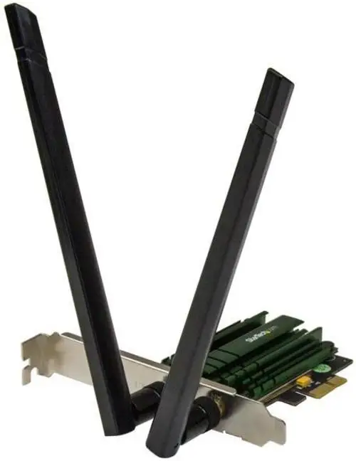 StarTech PEX867WAC22 PCI Express AC1200 Dual Band Wireless-AC Network Adapter - 80211ac Wi-Fi Card - Up to 867 - Used-Like New
StarTech PEX867WAC22 PCI Express AC1200 Dual Band Wireless-AC Network Adapter - 80211ac Wi-Fi Card - Up to 867 - Used-Like New