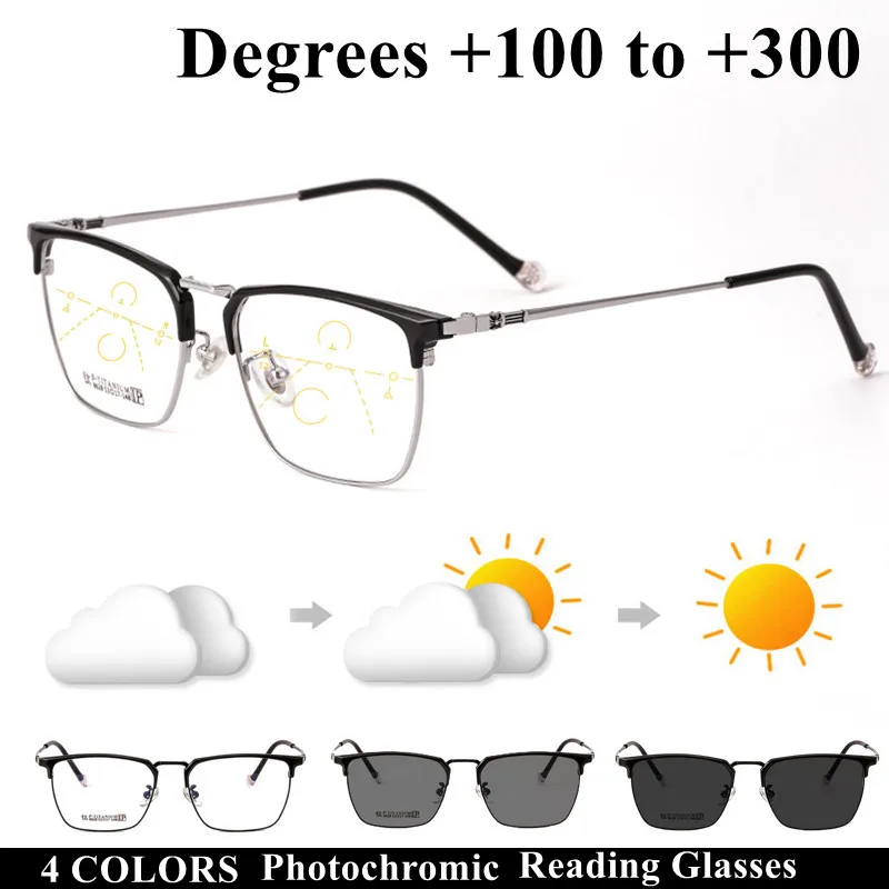 Titanium Photochromic Myopia Glasses for Men Retro Black Frame Progressive Multifocal Nearsighted Glasses Minus Diopter Eyewear
Titanium Photochromic Myopia Glasses for Men Retro Black Frame Progressive Multifocal Nearsighted Glasses Minus Diopter Eyewear