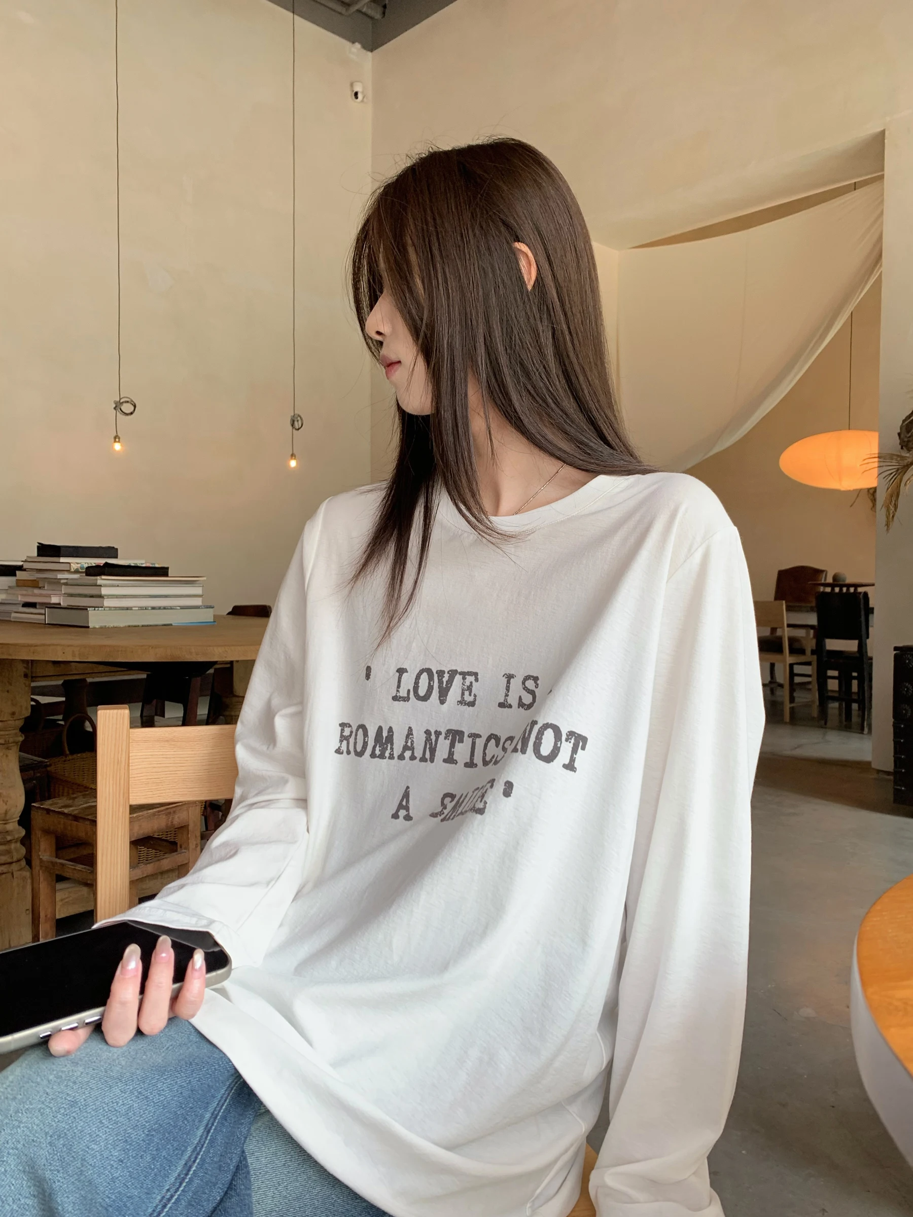 HVIVI Cotton Linen Letter Print Loose Comfortable Long Sleeve T-Shirt Women's round Neck Overhead Thin Cover up Soft Summer Top
HVIVI Cotton Linen Letter Print Loose Comfortable Long Sleeve T-Shirt Women's round Neck Overhead Thin Cover up Soft Summer Top