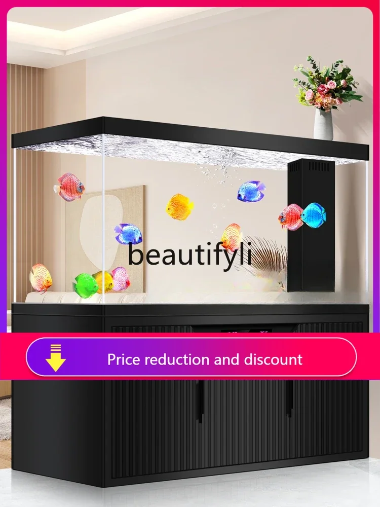 Floor-to-ceiling ecological bottom filter water-free ultra-white gla large and medium-sized goldfish tank c6601
Floor-to-ceiling ecological bottom filter water-free ultra-white gla large and medium-sized goldfish tank c6601