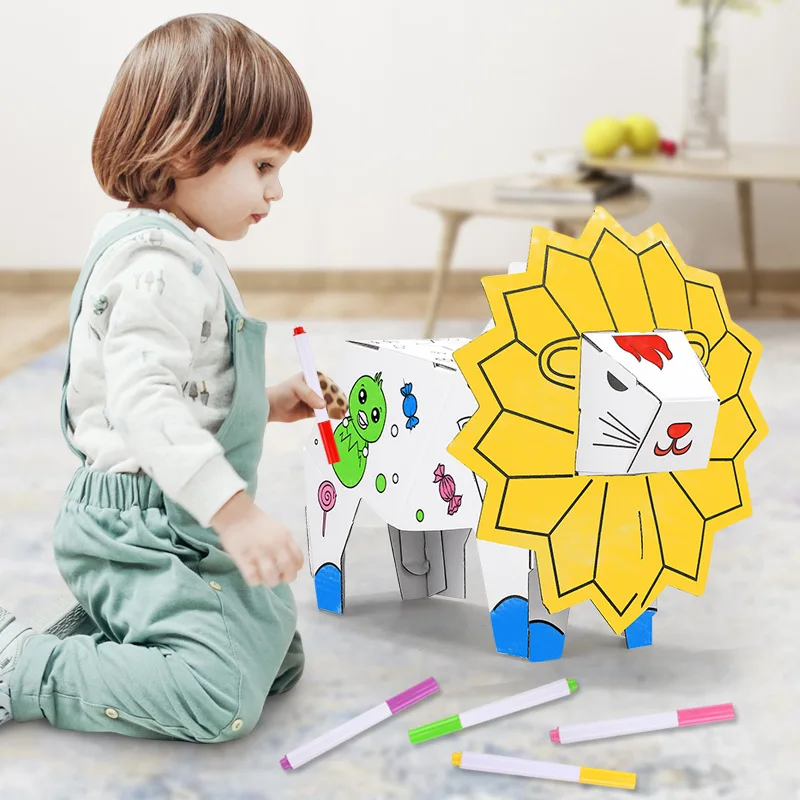 Children's Manual Diy House Set Disassembly Origami 3d Lion Three-dimensional Elephant Tiktok Graffiti Hand Toys
Children's Manual Diy House Set Disassembly Origami 3d Lion Three-dimensional Elephant Tiktok Graffiti Hand Toys