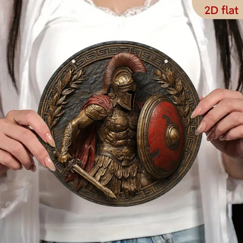 1pc 2D Flat Ancient Greek Warrior Round Sign, Suitable For Home Store Bathroom Wall Decoration, 7.8x7.8 Inch Round Aluminum Dec
1pc 2D Flat Ancient Greek Warrior Round Sign, Suitable For Home Store Bathroom Wall Decoration, 7.8x7.8 Inch Round Aluminum Dec