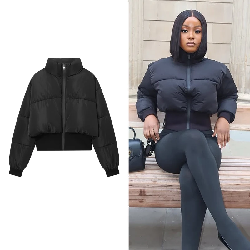 Черное хлопковое пальто на молнии с длинными рукавами, топ 2025 года, зимняя новая верхняя одежда, женские зимние пуховики, женские пальто и куртки
Черное хлопковое пальто на молнии с длинными рукавами, топ 2025 года, зимняя новая верхняя одежда, женские зимние пуховики, женские пальто и куртки