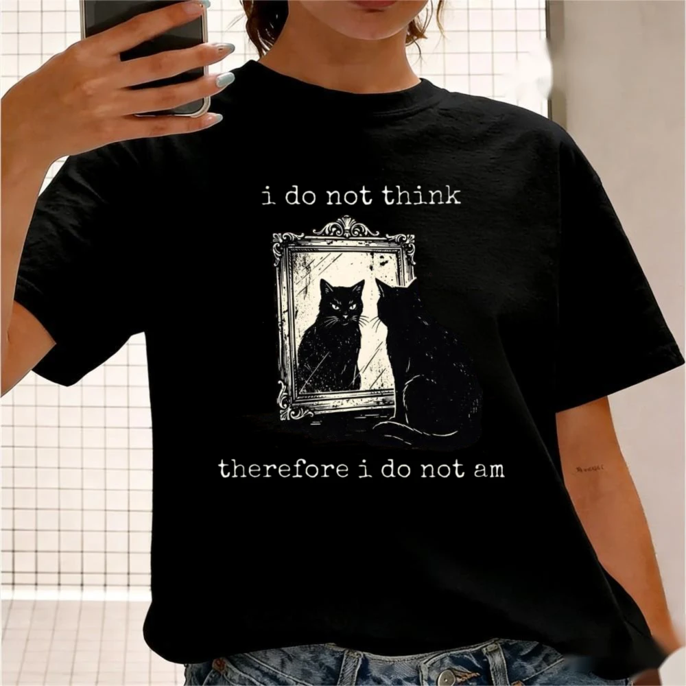 Funny Cat Shirt I Do Not Think Therefore I Do Not Am Vintage 90s Retro Style Tee Grunge Goth Emo Punk Cat Lover Gift Unisex Tops
Funny Cat Shirt I Do Not Think Therefore I Do Not Am Vintage 90s Retro Style Tee Grunge Goth Emo Punk Cat Lover Gift Unisex Tops