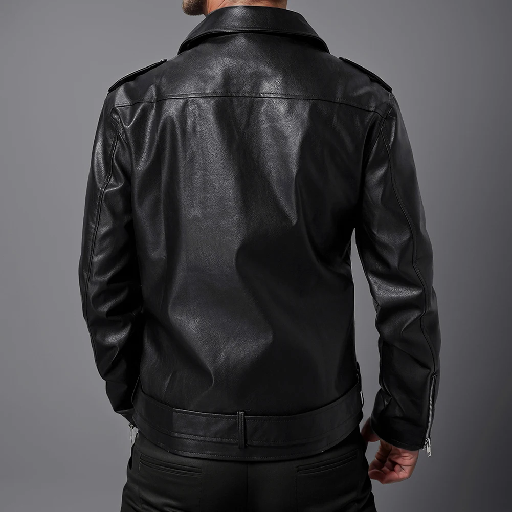 Biker Zip Coat Imitation Leather Jacket Fall Winter Fashion Long Sleeve Outwear Mens Faux Leather Motorcycle Jacket
Biker Zip Coat Imitation Leather Jacket Fall Winter Fashion Long Sleeve Outwear Mens Faux Leather Motorcycle Jacket