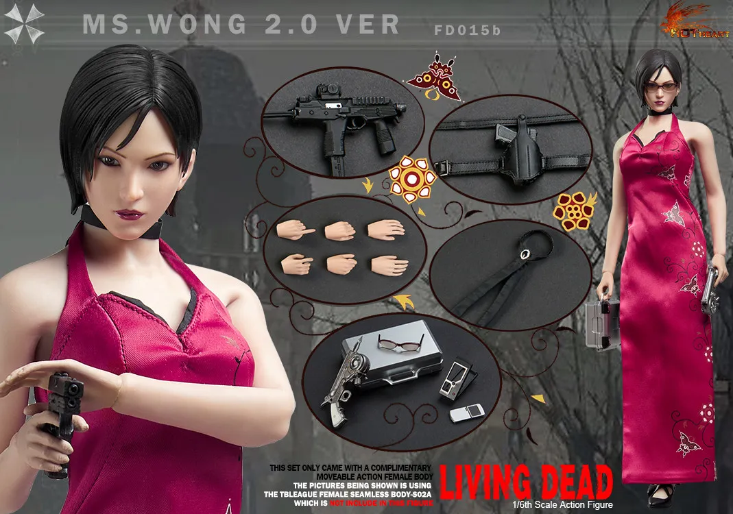 In Stock New Hot Heart 1/6 Zombie Killer Female Spy Ms.Wong 2.0 Fd015 Action Figure Model Precious Collectible Value Good Toys
In Stock New Hot Heart 1/6 Zombie Killer Female Spy Ms.Wong 2.0 Fd015 Action Figure Model Precious Collectible Value Good Toys