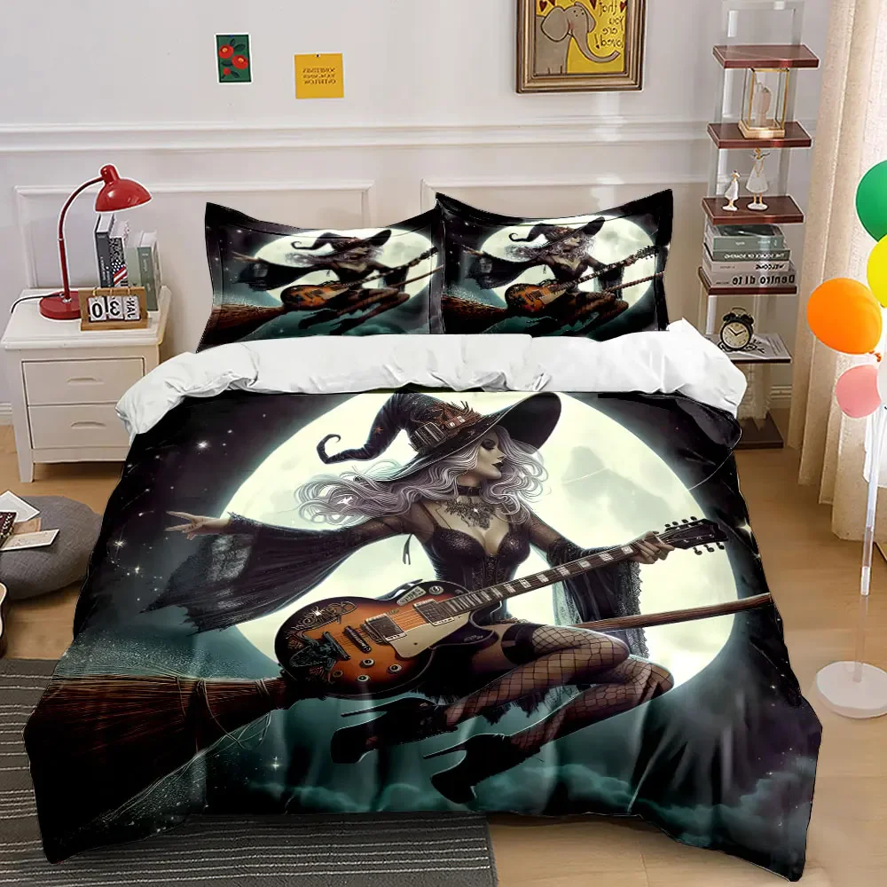 Halloween Witch Art Decor Set Soft Comfortable Duvet Cover Bedding Set Included 1*Duvet Cover & 2*Pillowcases, gift
Halloween Witch Art Decor Set Soft Comfortable Duvet Cover Bedding Set Included 1*Duvet Cover & 2*Pillowcases, gift