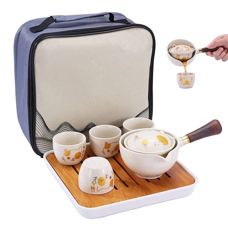 360 Rotation Teapot With Wooden Handle Cute Cat Pot Household Kung Fu Oolong Filter Tea Maker Creative Pottery Teaware Make Tea
360 Rotation Teapot With Wooden Handle Cute Cat Pot Household Kung Fu Oolong Filter Tea Maker Creative Pottery Teaware Make Tea