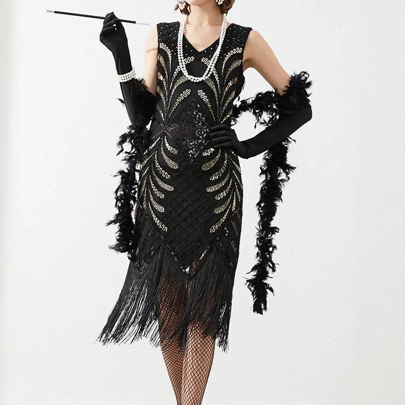 Women Flapper Dresses Plus Size Vintage 1920s Gatsby Inspired Dress Fringed Sequin Beaded for for Party Prom
Women Flapper Dresses Plus Size Vintage 1920s Gatsby Inspired Dress Fringed Sequin Beaded for for Party Prom