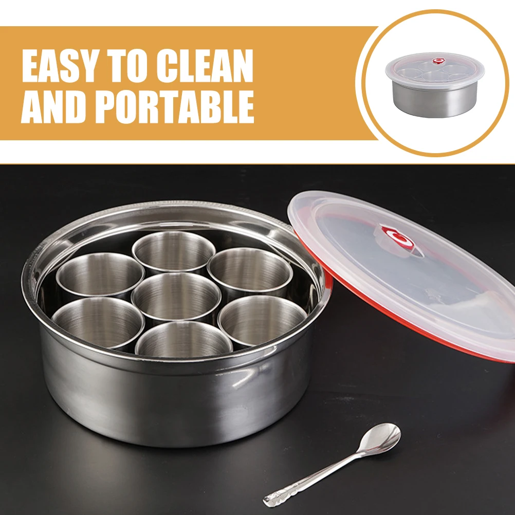 Stainless Steel Spice Container Seasoning Jar Condiment Bottle Kitchen Storage Canister Set Large Capacity Easy Clean Round Salt
Stainless Steel Spice Container Seasoning Jar Condiment Bottle Kitchen Storage Canister Set Large Capacity Easy Clean Round Salt