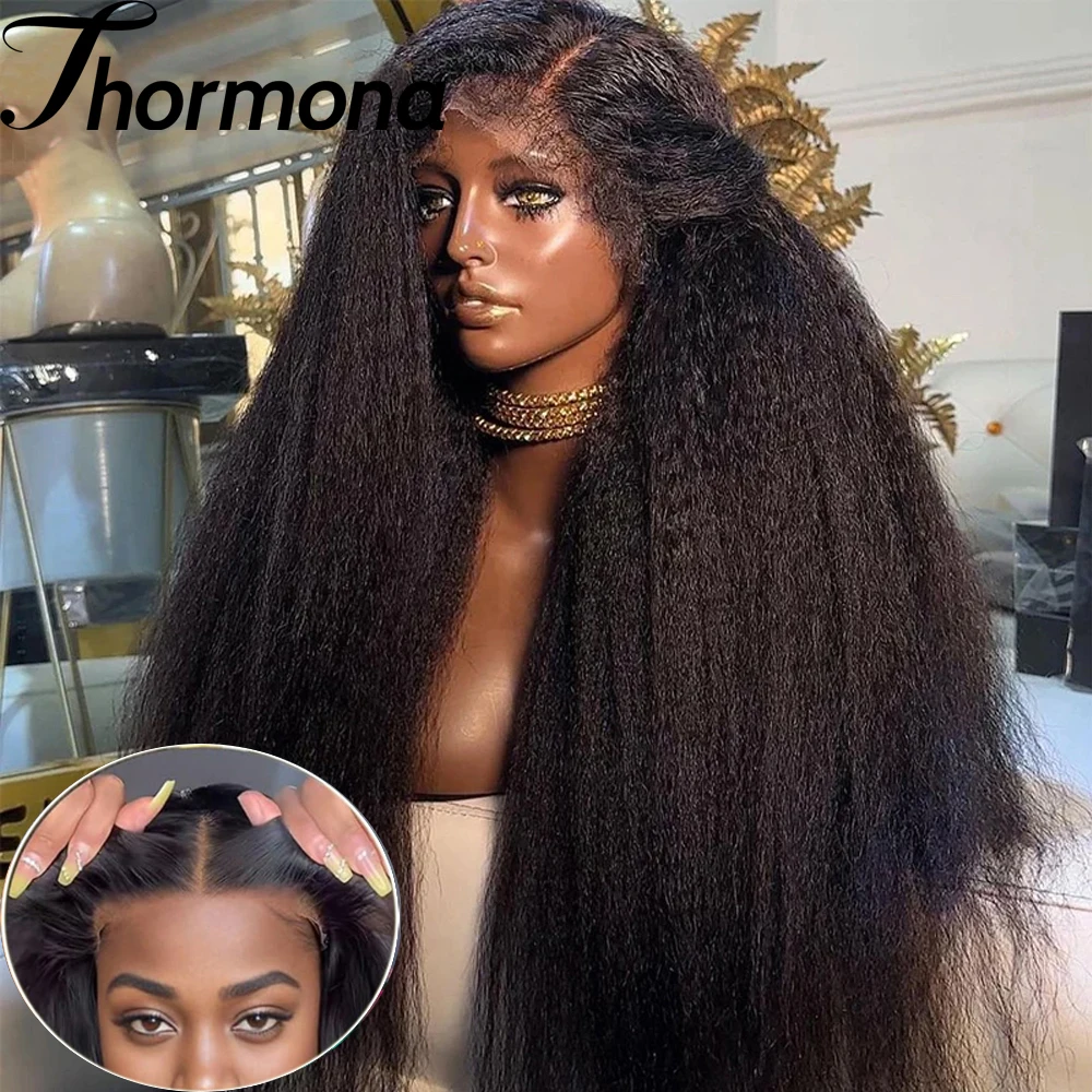 Synthetic Kinky Straight 4x4 Lace closure Wigs 200% Density 13X6 HD Yaki Straight Lace Front Wigs Wear and Go Glueless Wigs
Synthetic Kinky Straight 4x4 Lace closure Wigs 200% Density 13X6 HD Yaki Straight Lace Front Wigs Wear and Go Glueless Wigs