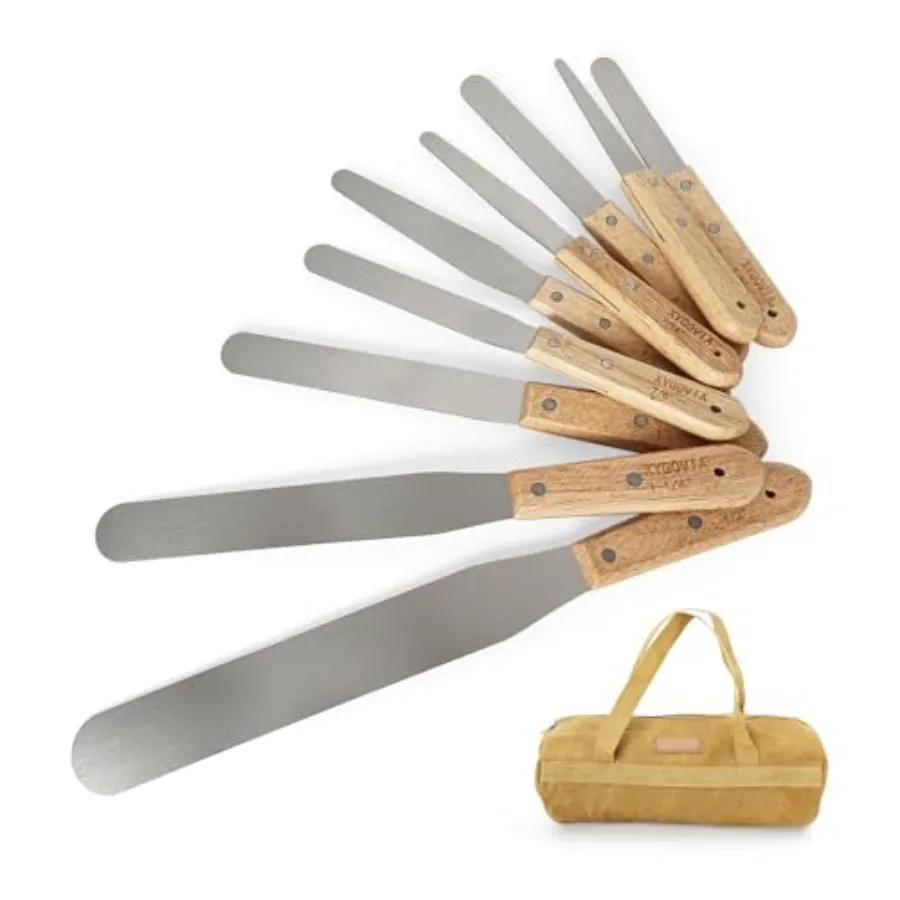 9-Piece Caulking Spatula with Wooden Handle Professional Stainless Steel Caulk Tool Set Finishing Tools Streamline Spatulas for
9-Piece Caulking Spatula with Wooden Handle Professional Stainless Steel Caulk Tool Set Finishing Tools Streamline Spatulas for