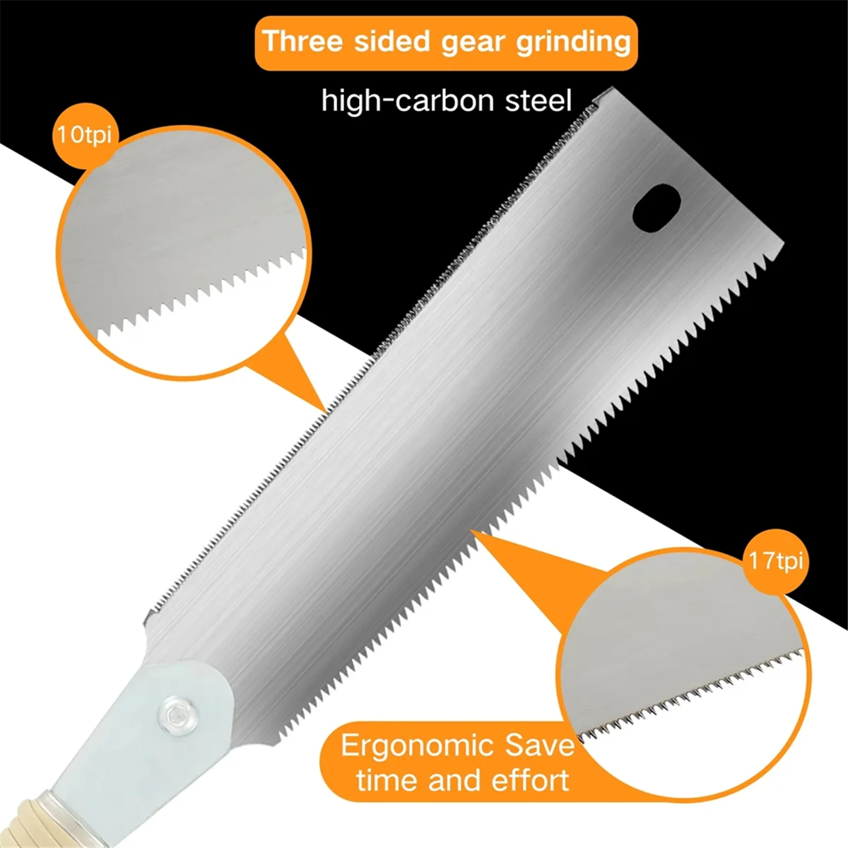 ABNJ Hand Saw 9.3inch SK5 High Carbon Steel Double Edged Hand Saw Incisive Hand Pull Saw 10/17 TPI Woodworking Hand Saw Tool
ABNJ Hand Saw 9.3inch SK5 High Carbon Steel Double Edged Hand Saw Incisive Hand Pull Saw 10/17 TPI Woodworking Hand Saw Tool