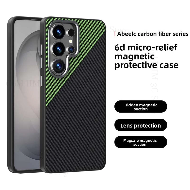 Kevlar Carbon Fiber For Magsafe Case For Samsung S26 Ultra 5G Magsafing Wireless Charger Cover For Galaxy S25 Edge S26 S24 Ultra
Kevlar Carbon Fiber For Magsafe Case For Samsung S26 Ultra 5G Magsafing Wireless Charger Cover For Galaxy S25 Edge S26 S24 Ultra