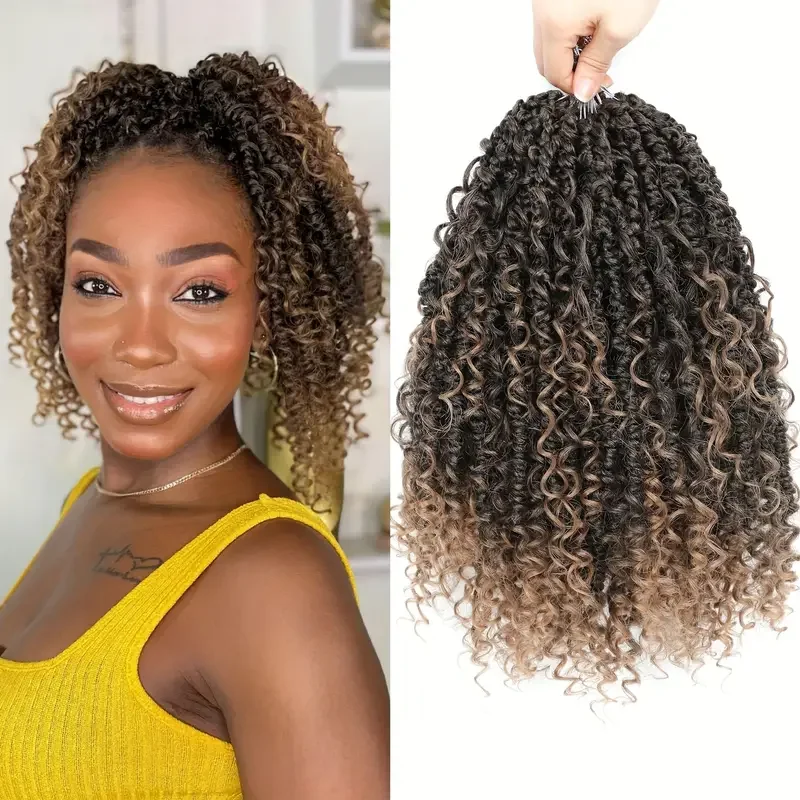 Belle Show 10 Inch Goddess Passion Twist Crochet Hair with Curly Ends Short Pre-Looped Boho Style Crochet Braids for Women
Belle Show 10 Inch Goddess Passion Twist Crochet Hair with Curly Ends Short Pre-Looped Boho Style Crochet Braids for Women