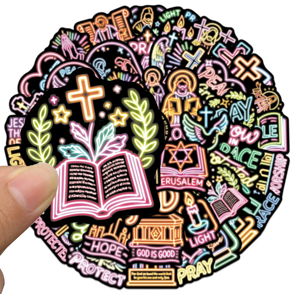 10/30/50pcs Cartoon Neon Bible Phrase Stickers Colorful Graffiti Decals Scrapbooking Suitcase Phone Case Sticker Decoration Gift
10/30/50pcs Cartoon Neon Bible Phrase Stickers Colorful Graffiti Decals Scrapbooking Suitcase Phone Case Sticker Decoration Gift
