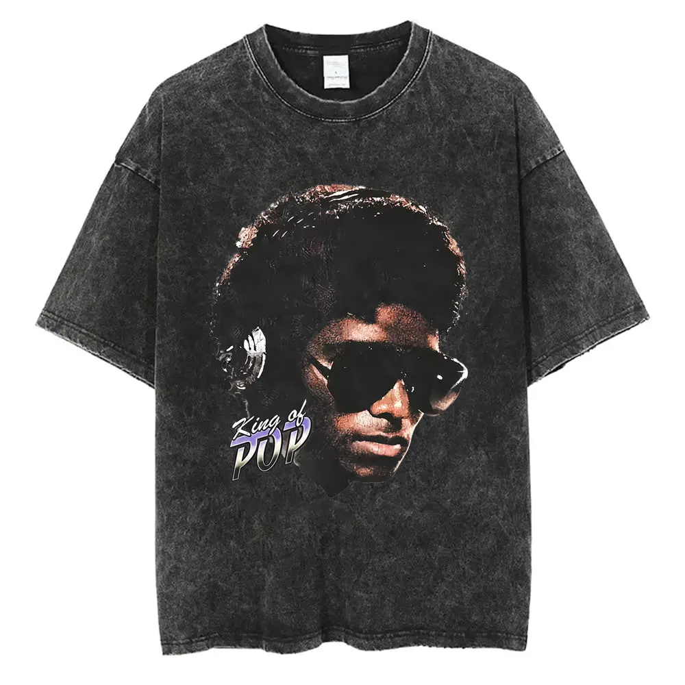 Washed Vintage King of Pop Michael Jackson Big Face Graphic T-shirt Men Women Retro Gothic Rock T Shirt Men's Oversized T-shirts
Washed Vintage King of Pop Michael Jackson Big Face Graphic T-shirt Men Women Retro Gothic Rock T Shirt Men's Oversized T-shirts