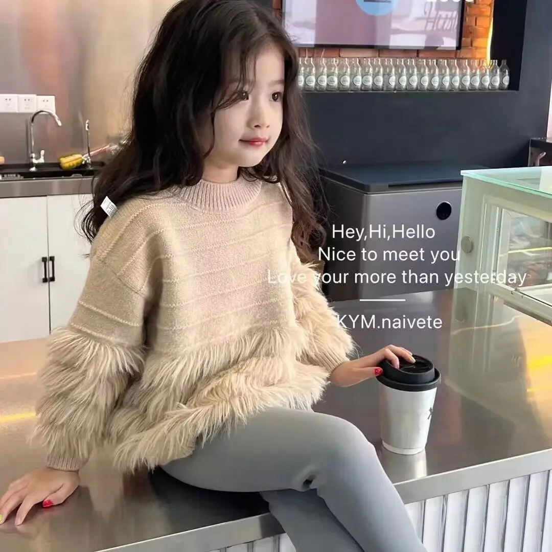 Girls' Solid Color Sweater Autumn New Baby Kids Children's Fashion Fur Tassel Knitted Top Winter Overlay Pullover Bottom Shirt
Girls' Solid Color Sweater Autumn New Baby Kids Children's Fashion Fur Tassel Knitted Top Winter Overlay Pullover Bottom Shirt