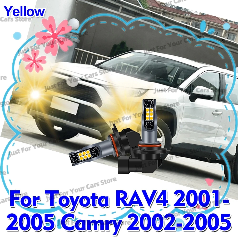 2Pcs LED Lamp Bulbs 3000K Yellow Car Front Fog Lights For Toyota RAV4 2001-2005 Camry 2002 2003 2004 2005 Auto Accessories 12V
2Pcs LED Lamp Bulbs 3000K Yellow Car Front Fog Lights For Toyota RAV4 2001-2005 Camry 2002 2003 2004 2005 Auto Accessories 12V