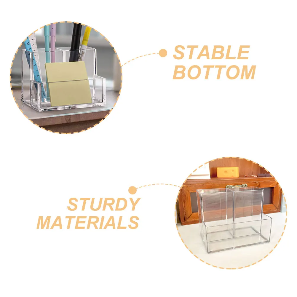 2 Pcs Storage Pencil Holder For Desk Box Desk Organizer Plastic Pencil Holder Smooth Surface Home Office Makeup Brush Container
2 Pcs Storage Pencil Holder For Desk Box Desk Organizer Plastic Pencil Holder Smooth Surface Home Office Makeup Brush Container