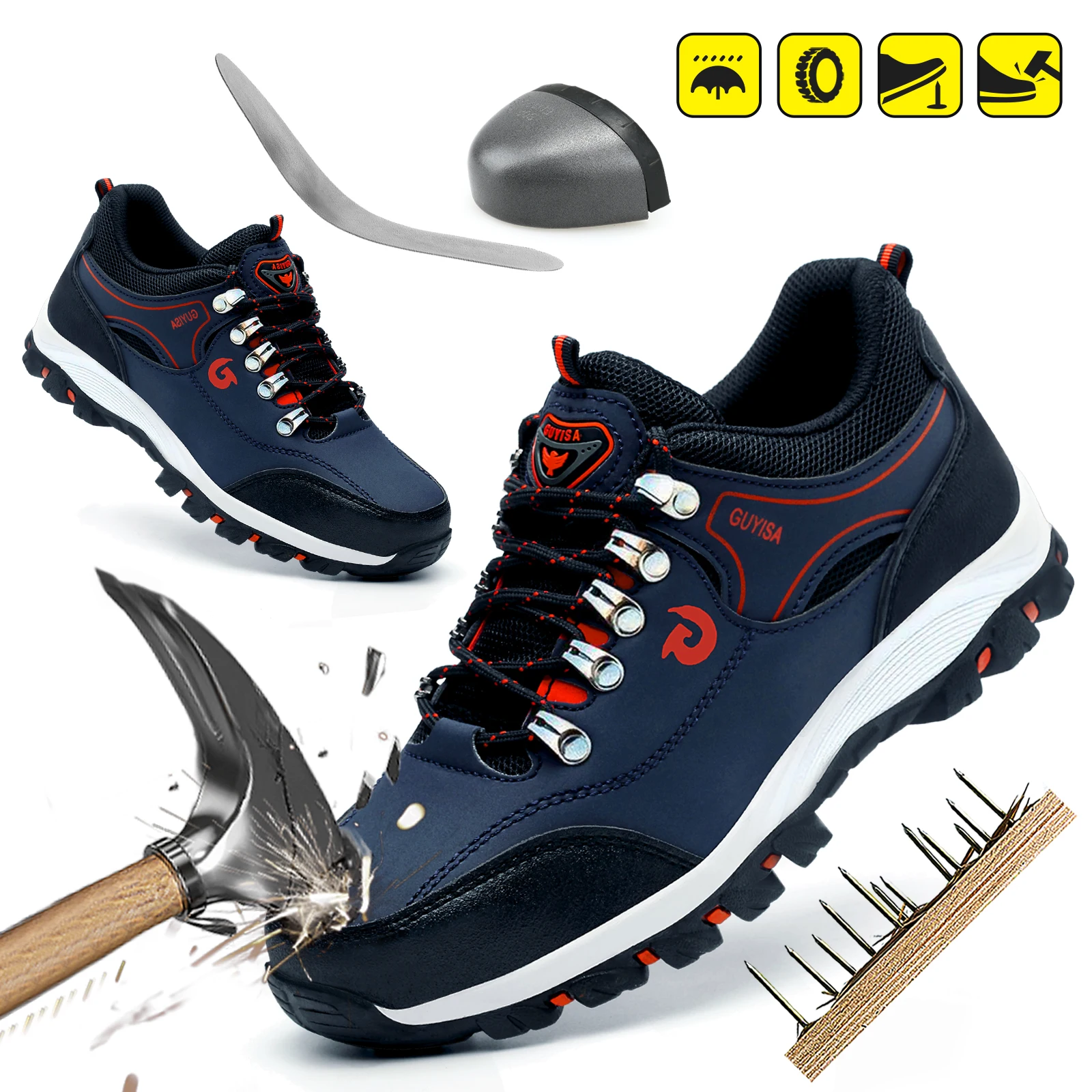 GUYISA Men's work shoes hiking series for all four seasons with low top
GUYISA Men's work shoes hiking series for all four seasons with low top