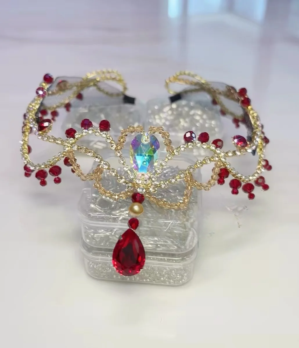 Newly launched handmade customized ballet crown headdress, suitable for competition performances such as Esmeralda
Newly launched handmade customized ballet crown headdress, suitable for competition performances such as Esmeralda