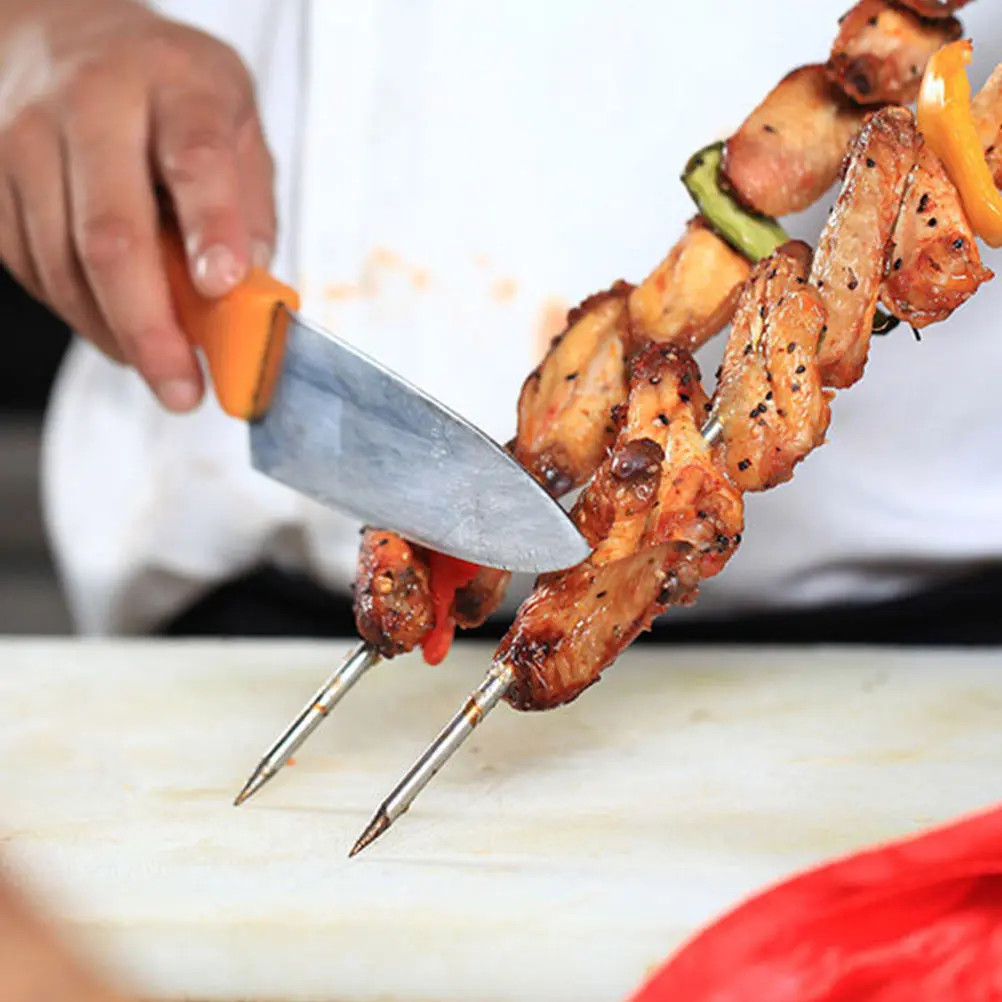 100 Pcs Stainless Steel Barbecue Stick Bbq Barbeque Skewers Kitchen Utensils for Grilling Round Kabab Kabob
100 Pcs Stainless Steel Barbecue Stick Bbq Barbeque Skewers Kitchen Utensils for Grilling Round Kabab Kabob
