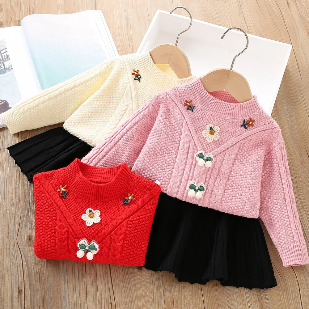 Girls Knitted Clothes Sets Spring Autumn 2024 Children Woolen Jersey Sweaters Skirt 2pcs Dress Suit For Baby Princess Outfit Kid
Girls Knitted Clothes Sets Spring Autumn 2024 Children Woolen Jersey Sweaters Skirt 2pcs Dress Suit For Baby Princess Outfit Kid