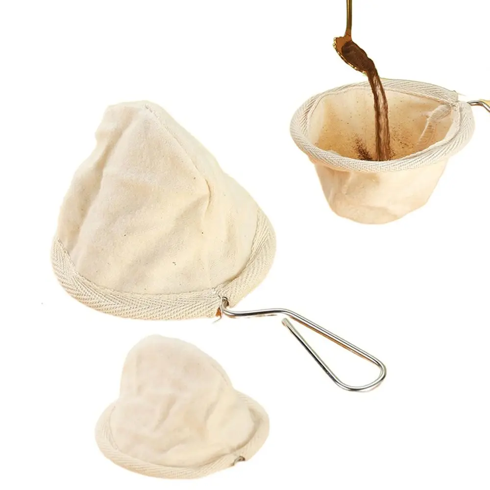 Flannel Cloth Coffee Filter Strainers Small Coffee Filter Sock Fabric Tea Filter Dripper with Stainless Steel Handle
Flannel Cloth Coffee Filter Strainers Small Coffee Filter Sock Fabric Tea Filter Dripper with Stainless Steel Handle