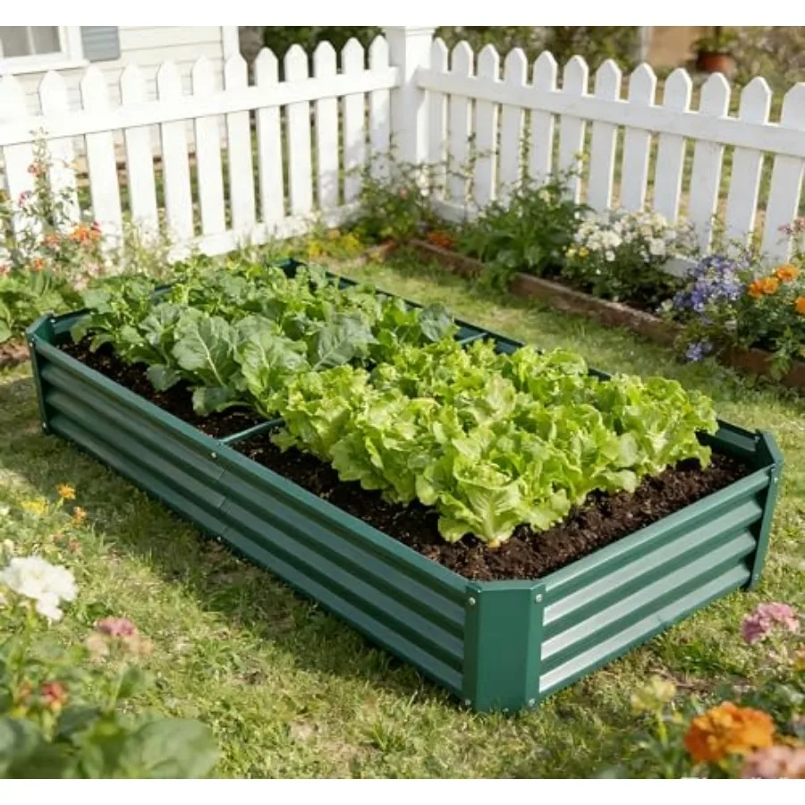 Metal Galvanized Raised Garden Bed Kit 6 x 3 x 1 Feet Galvanized Steel Raised Garden Planter Box Outdoor with Open Base for Gro
Metal Galvanized Raised Garden Bed Kit 6 x 3 x 1 Feet Galvanized Steel Raised Garden Planter Box Outdoor with Open Base for Gro