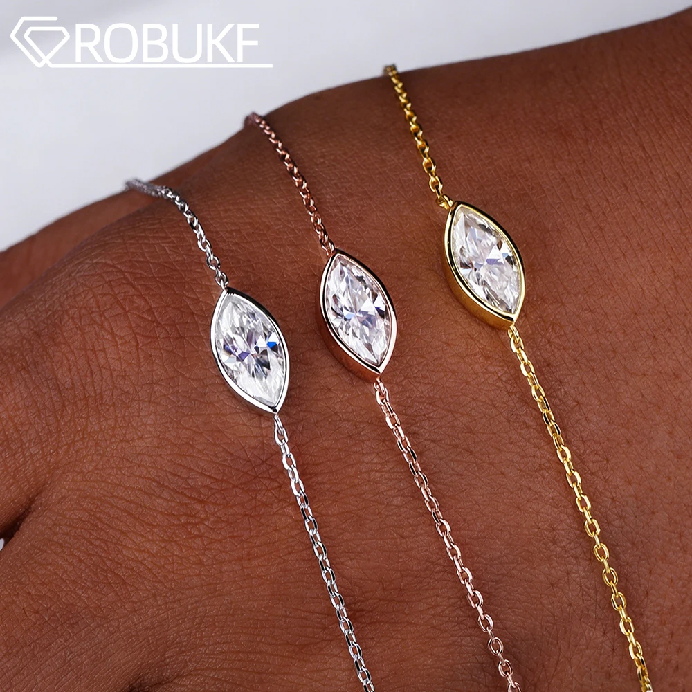 1/2CT Bezel Set Moissanite Link Bracelet for Women Emerald/Radiant/Marquise Cut Solitaire Lab Diamond 15cm-20cm S925 Silver Gift
1/2CT Bezel Set Moissanite Link Bracelet for Women Emerald/Radiant/Marquise Cut Solitaire Lab Diamond 15cm-20cm S925 Silver Gift