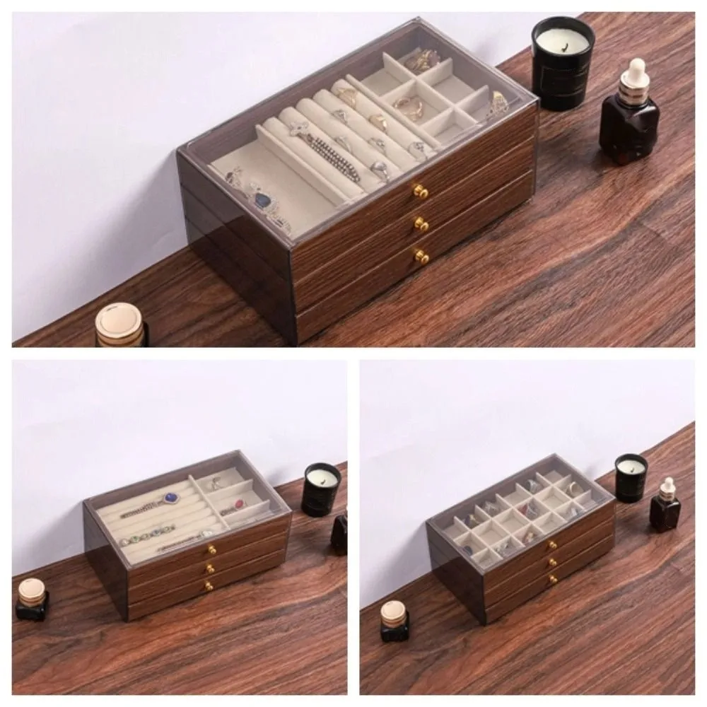 Multi-layer Wooden Jewelry Box Transparent Window Bracelet Earrings Jewelry Storage Case Organizer Large Capacity
Multi-layer Wooden Jewelry Box Transparent Window Bracelet Earrings Jewelry Storage Case Organizer Large Capacity