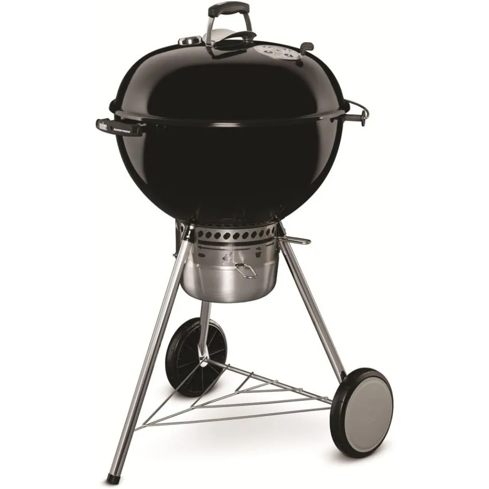22 inch Black Charcoal Kettle Grill with Lid Holder and One Touch Cleaning System
22 inch Black Charcoal Kettle Grill with Lid Holder and One Touch Cleaning System