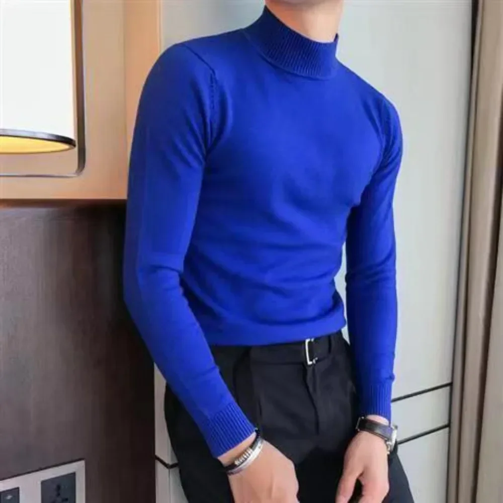 Knitwear Turtleneck Korean Style Long Sleeve Pullovers Male High Collar Streetwear Top Popular Clothes Casual Men's Knit Sweater
Knitwear Turtleneck Korean Style Long Sleeve Pullovers Male High Collar Streetwear Top Popular Clothes Casual Men's Knit Sweater