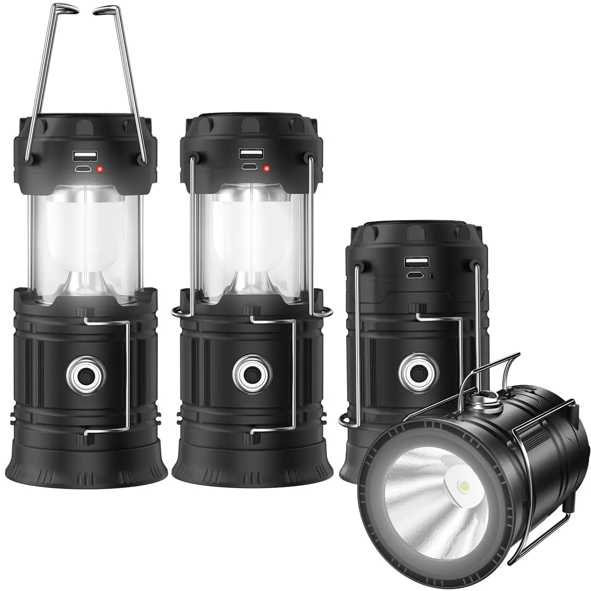 Solar Lantern Flashlight USB Rechargeable Led Camping Lantern Collapsible & Portable for Emergency Hurricanes Power Outage Storm
Solar Lantern Flashlight USB Rechargeable Led Camping Lantern Collapsible & Portable for Emergency Hurricanes Power Outage Storm
