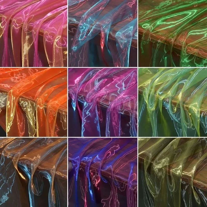 100x150cm Colorful Organza Tull Gradient Flashing Fabric for Designer Styling Shiny Dress Clothes Accessories Stage Decor
100x150cm Colorful Organza Tull Gradient Flashing Fabric for Designer Styling Shiny Dress Clothes Accessories Stage Decor