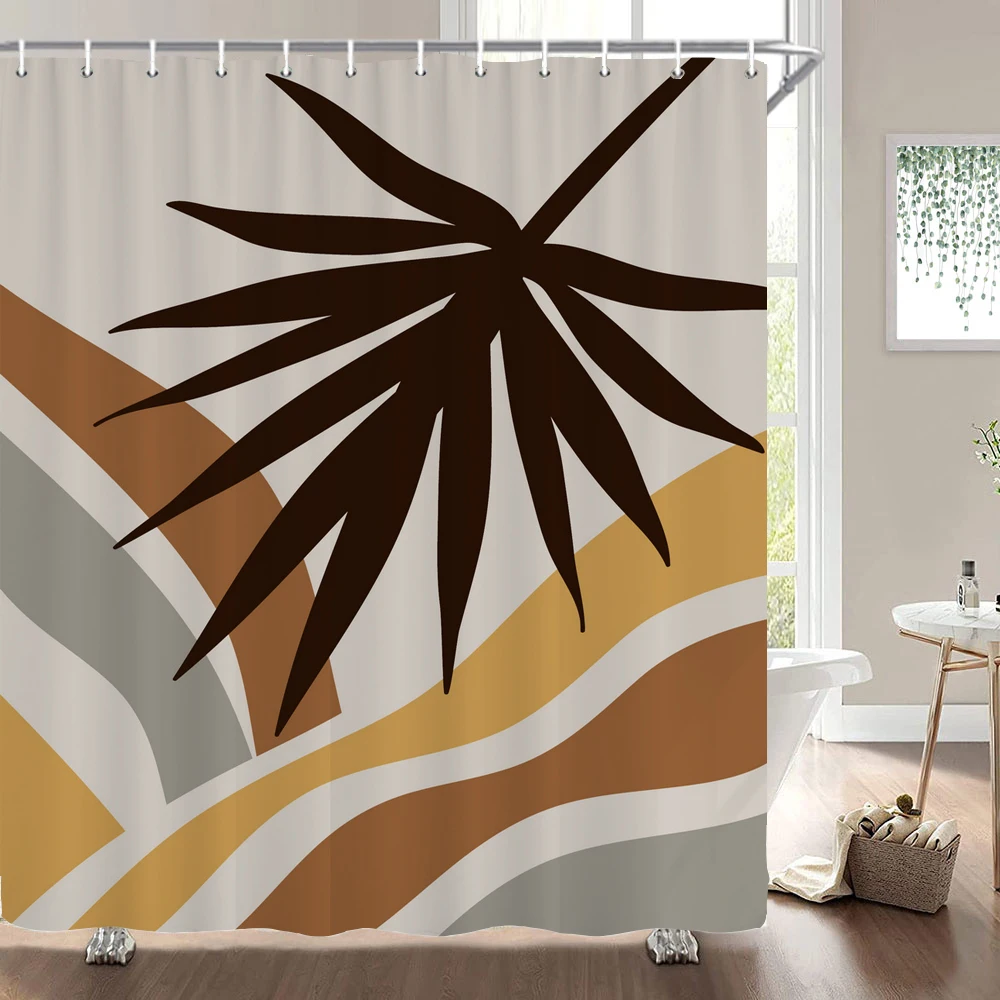 Nordic style Abstract Art plant leaves shower curtain waterproof polyester fabric bath curtain leaf curtain for bathroom decor
Nordic style Abstract Art plant leaves shower curtain waterproof polyester fabric bath curtain leaf curtain for bathroom decor