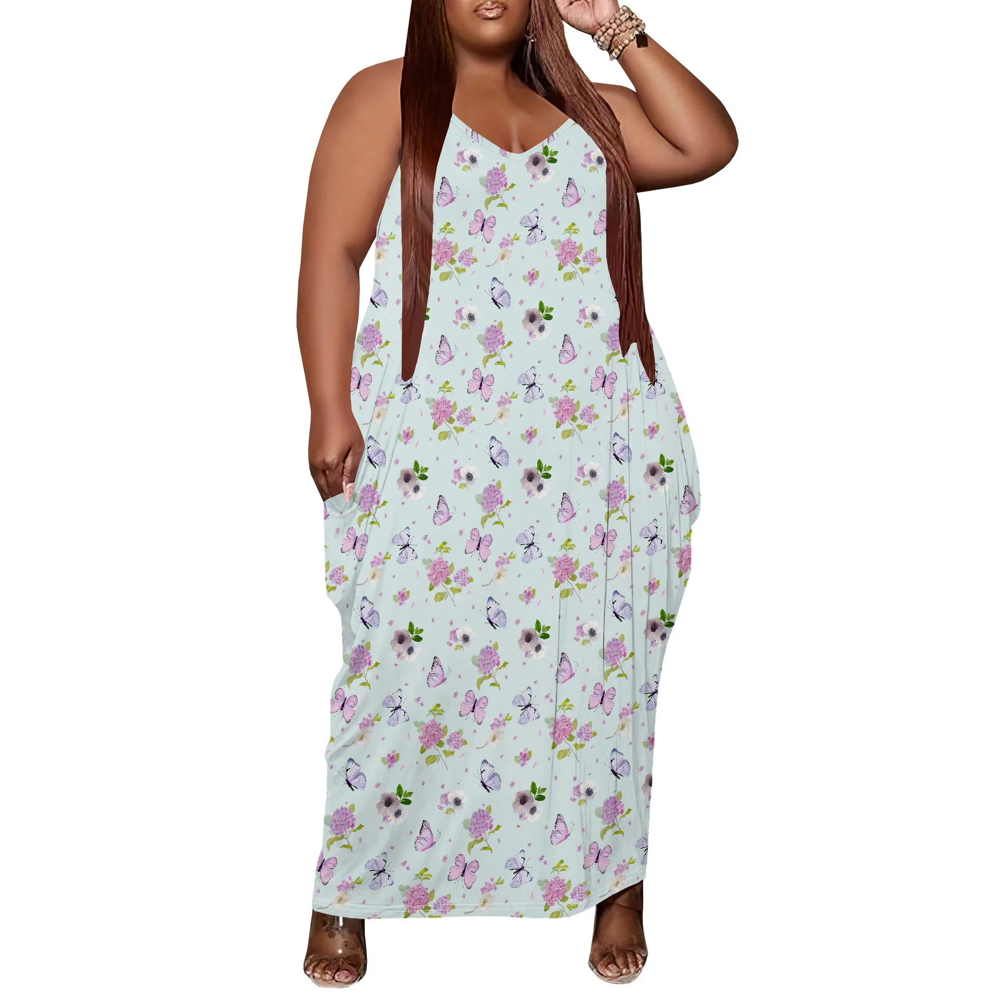 Women Plus Size Dress Loose Slip Long Dress with Pocket Breathable Relaxed Butterfly Print XL-6XL
Women Plus Size Dress Loose Slip Long Dress with Pocket Breathable Relaxed Butterfly Print XL-6XL
