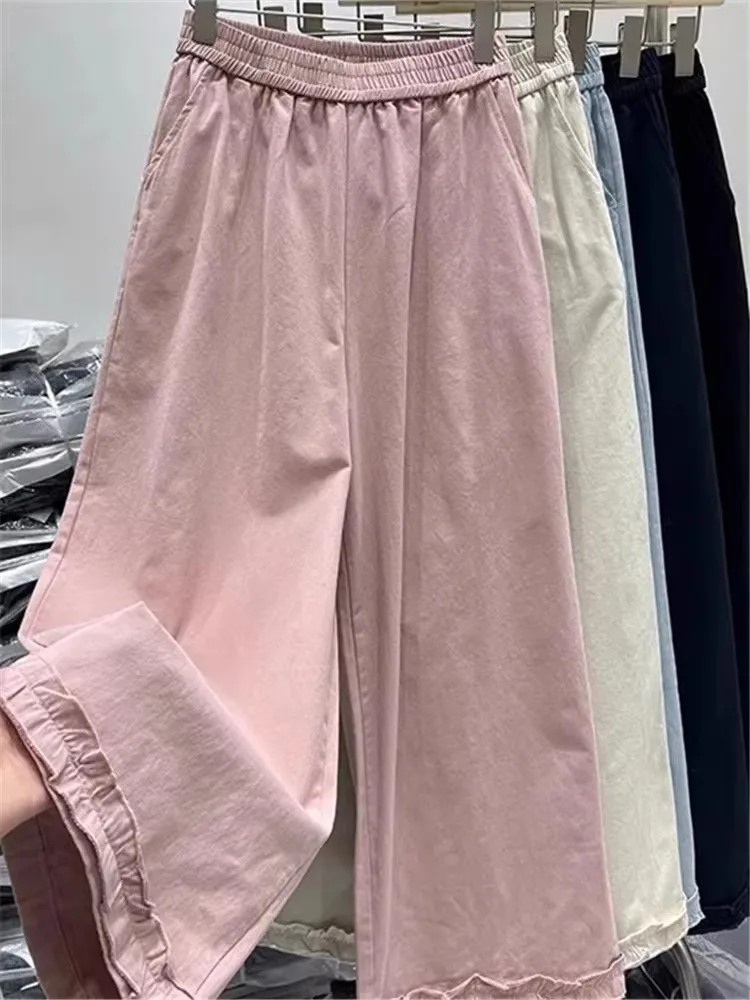 plus Size Women's Casual High Waist Straight Leg Pants Summer Loose Fit Floral Trim Wide Leg Trousers Comfortable Straight Ni...
plus Size Women's Casual High Waist Straight Leg Pants Summer Loose Fit Floral Trim Wide Leg Trousers Comfortable Straight Ni...