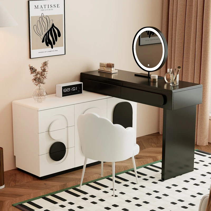 Solid wood dresser modern bedroom simple chest cabinet integrated makeup table cream wind storage cabinet
Solid wood dresser modern bedroom simple chest cabinet integrated makeup table cream wind storage cabinet