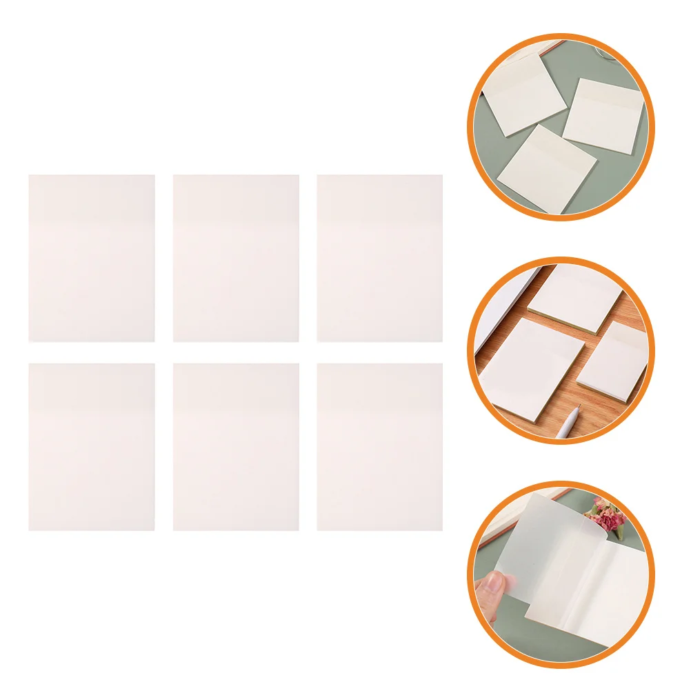 6Pcs Waterproof Transparent Sticky Memo Pads 50 Sheets Each Clear Note Stickers Office Supplies Student Stationery Transparent
6Pcs Waterproof Transparent Sticky Memo Pads 50 Sheets Each Clear Note Stickers Office Supplies Student Stationery Transparent