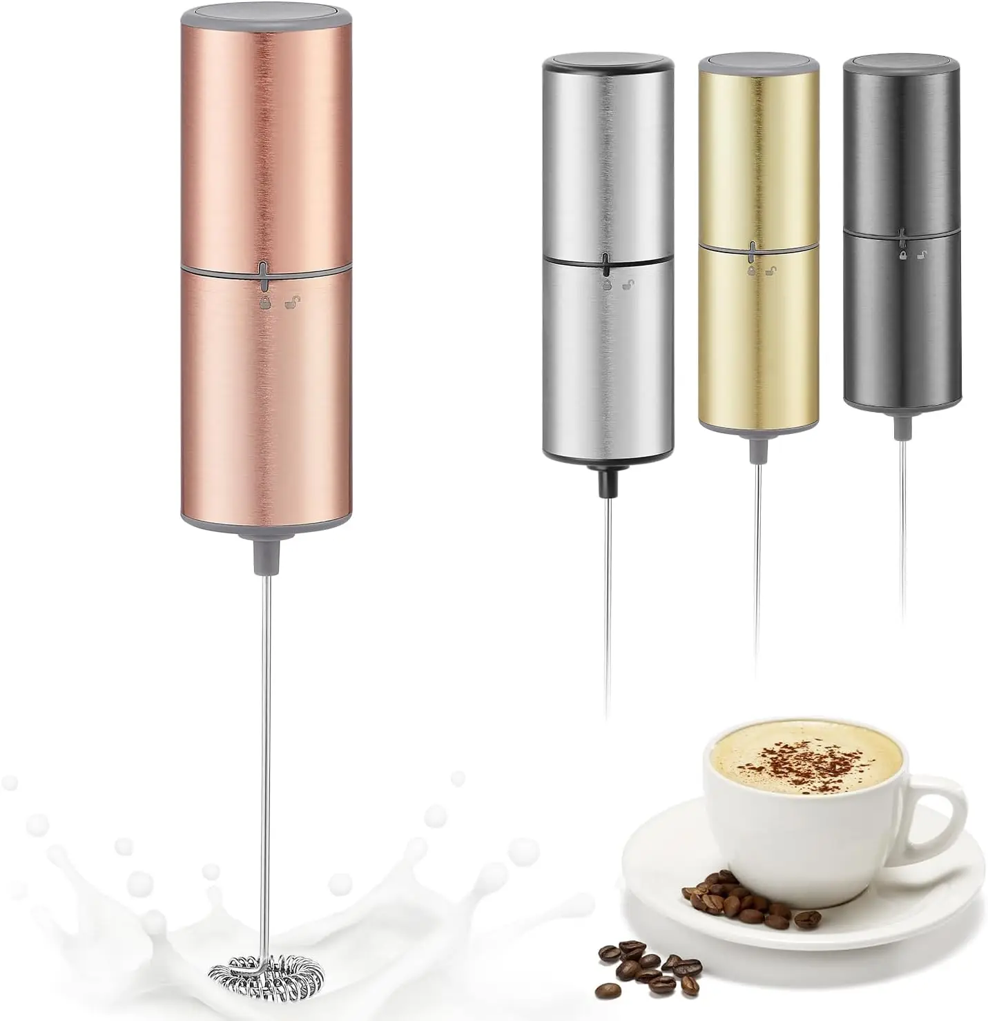 Portable Battery Milk Frother, Stainless Steel Electric Whisk for Coffee, Latte, Matcha, Protein
Portable Battery Milk Frother, Stainless Steel Electric Whisk for Coffee, Latte, Matcha, Protein